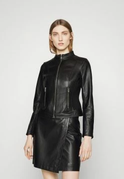 Offres 👍 HUGO LANORE - Veste En Cuir - Black 😀 -HUGO Sales c39143d931dc4e7696d86922d92ad9bf