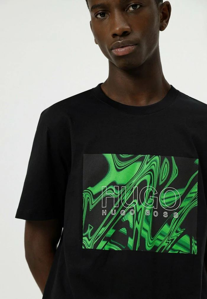 De gros 😍 HUGO DOLIVE - T-shirt Imprimé - Black 🎉 4 De gros 😍 HUGO DOLIVE - T-shirt Imprimé - Black 🎉 – Image 4