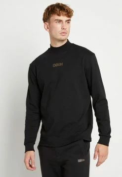 Top 10 👏 HUGO DISAMU - T-shirt à Manches Longues - Black/gold ⭐