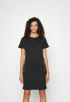 Promo 😀 HUGO KELEO - Robe En Jersey - Black 👍