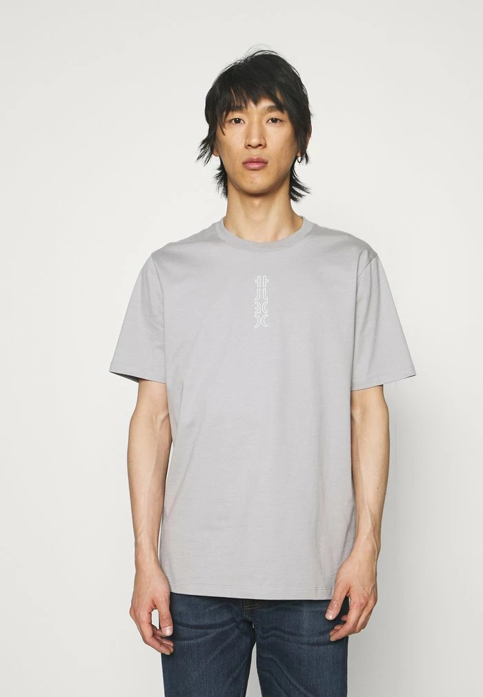 Le moins cher 👍 HUGO DURNED - T-shirt Imprimé - Silver 🔥 1 Le moins cher 👍 HUGO DURNED - T-shirt Imprimé - Silver 🔥