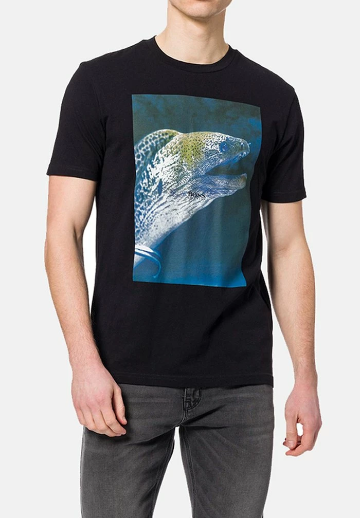 Top 10 👏 HUGO T-shirt Imprimé - Black 😉 1 Top 10 👏 HUGO T-shirt Imprimé - Black 😉