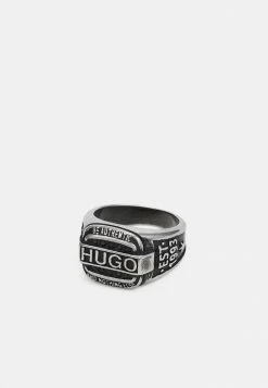 Budget ⌛ HUGO E-SIGNET - Bague - Silver-coloured 👍