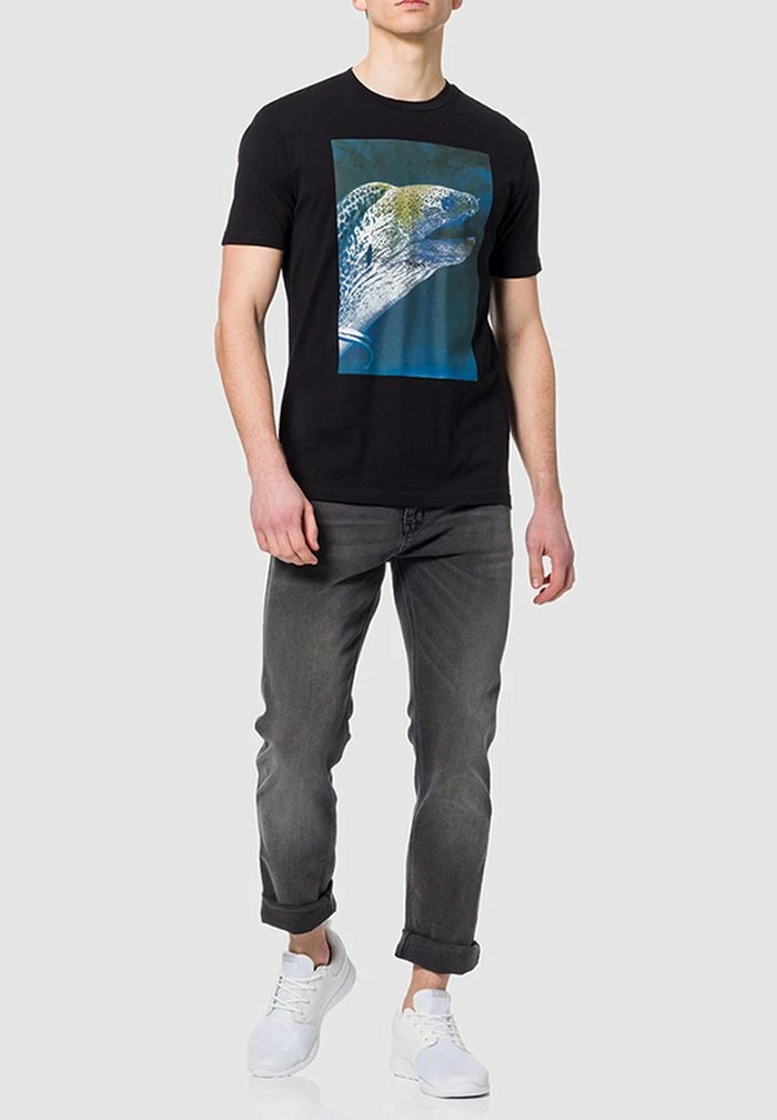 Top 10 👏 HUGO T-shirt Imprimé - Black 😉 2 Top 10 👏 HUGO T-shirt Imprimé - Black 😉 – Image 2