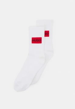Grosses soldes 💯 HUGO LABEL 2 PACK UNISEX - Chaussettes - White 👏
