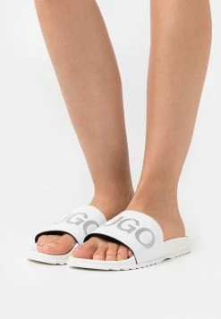 Sortie 🤩 HUGO MATCH SLID - Mules - White/gold ✔️