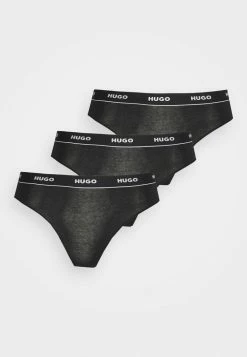 Le moins cher 🔥 HUGO THONG 3 PACK - String - Black 😀