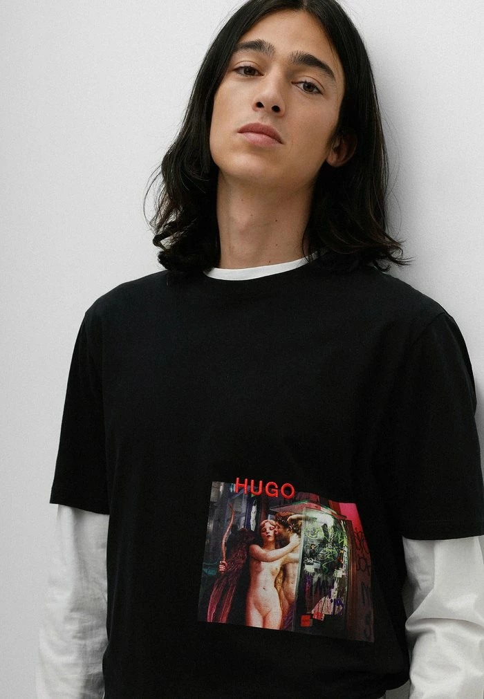 Grosses soldes 😉 HUGO DMACK - T-shirt Imprimé - Black ❤️ 4 Grosses soldes 😉 HUGO DMACK - T-shirt Imprimé - Black ❤️ – Image 4