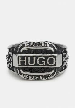 Budget ⌛ HUGO E-SIGNET - Bague - Silver-coloured 👍 -HUGO Sales e2deba04269f42408d4e4b9a8bb00d9d