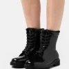 Top 10 ❤️ HUGO GAMMA LACE UP - Bottes En Caoutchouc - Black 😀