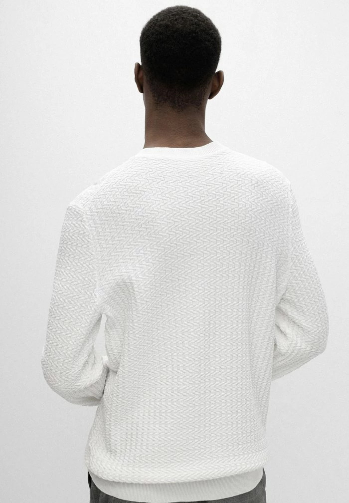 Meilleur prix 🤩 HUGO STRUCTURO - Pullover - White 🎉 3 Meilleur prix 🤩 HUGO STRUCTURO - Pullover - White 🎉 – Image 3
