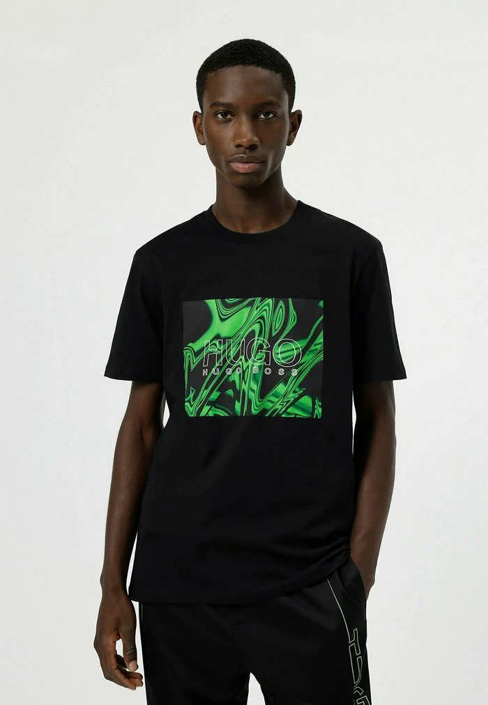 De gros 😍 HUGO DOLIVE - T-shirt Imprimé - Black 🎉 1 De gros 😍 HUGO DOLIVE - T-shirt Imprimé - Black 🎉