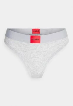 Grosses soldes 😉 HUGO THONG LABEL - String - Medium Grey 👏