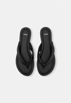 Nouveau 🎉 HUGO GRACE TWISTED THONG - Tongs - Black 🤩 -HUGO Sales ef41cd34db9c4e0a89d15744b064ce33