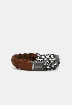 Remise 🛒 HUGO BRACE UNISEX - Bracelet - Medium Brown 👍