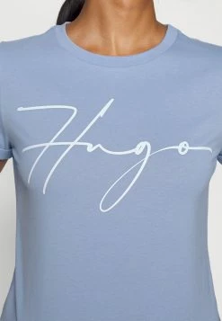 Promo ✔️ HUGO THE SLIM TEE - T-shirt Imprimé - Medium Blue 😉 -HUGO Sales f1a61adcfea54221b87d2dcac19f4f39