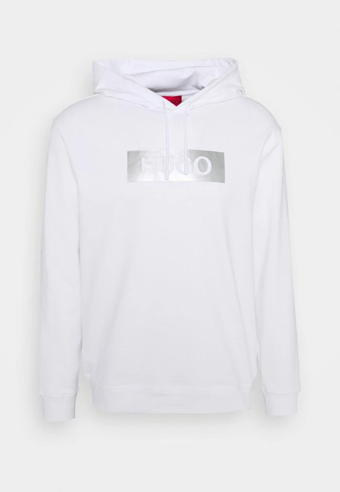 Le moins cher ⭐ HUGO DAISUKE METALLIC UNISEX - Sweat à Capuche - White/silver 🧨 6 Le moins cher ⭐ HUGO DAISUKE METALLIC UNISEX - Sweat à Capuche - White/silver 🧨 – Image 6