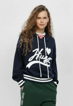 Bon marché 😀 HUGO SIVALE - Sweat à Capuche - Dark Blue 🎉