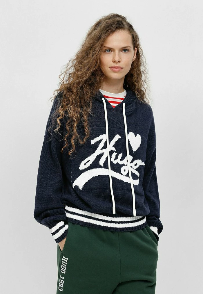 Bon marché 😀 HUGO SIVALE - Sweat à Capuche - Dark Blue 🎉 1 Bon marché 😀 HUGO SIVALE - Sweat à Capuche - Dark Blue 🎉