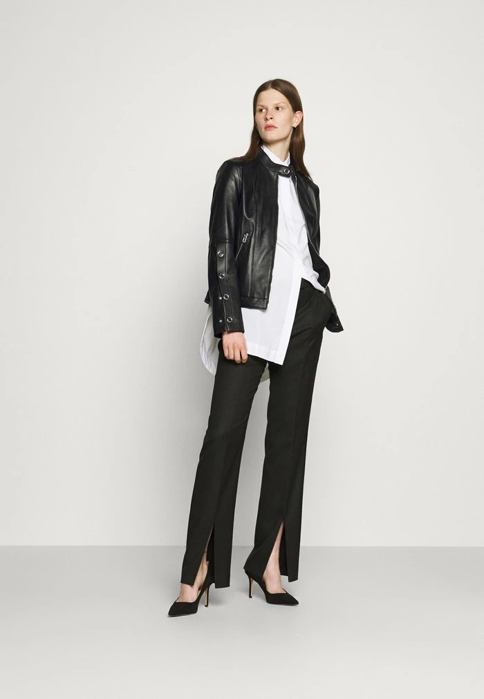 Sortie ✨ HUGO LISAKA - Veste En Cuir - Black 😍 2 Sortie ✨ HUGO LISAKA - Veste En Cuir - Black 😍 – Image 2