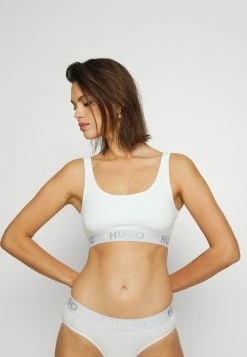 Meilleur prix 🧨 HUGO BRALETTE SPORTY LOGO - Brassière - White 🥰