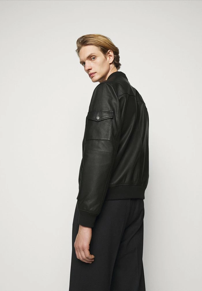 Promo 💯 HUGO LIVIUS - Veste En Cuir - Black 🎉 4 Promo 💯 HUGO LIVIUS - Veste En Cuir - Black 🎉 – Image 4