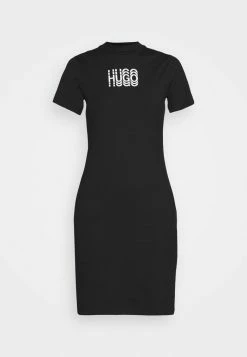 Le moins cher 🔔 HUGO NARCISSA - Robe En Jersey - Black 🛒 -HUGO Sales ffdc869320644f9a8fb24eb44b86805c